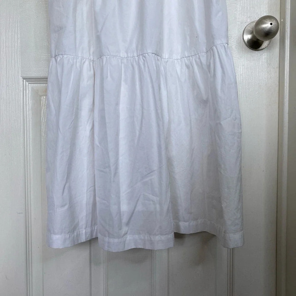TROVATA Birds of Paradis Dolores Cotton Midi Dress Classic White Size Medium - Picture 8 of 11